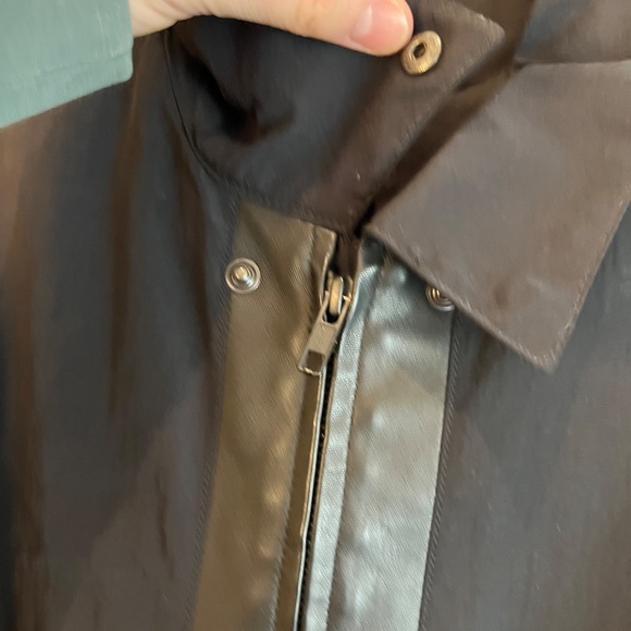 The Kooples - Men's Lightweight Twisted Bomber - Nylon & Leather - 80% OFF SALE! - Picture 4 of 10